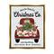Stupell Industries North Pole Christmas Co. Sign Framed Floater Canvas Wall Art
